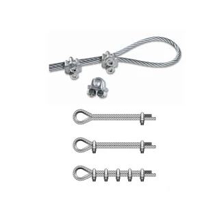 ลวดสลิงชุบกัลวาไนช์ ขนาด 3 mm. ยาว 30 m. (30 เมตร) พร้อมคลิปล็อคจำนวน 10 ตัวรับแรงได้ 300 kg.