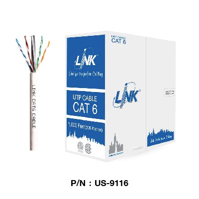 สายแลน UTP Cat6 (305m) LINK (600 MHz.) CMR