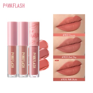 Pinkflash 3pcs ลิปสติกเนื้อแมทให้ความชุ่มชื้นติดทนนาน N01 + N03 + N06