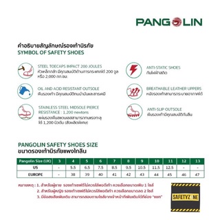 รองเท้าเซฟตี้ รุ่น 2001 Pangolin หนังแท้ สีขาว หัวเหล็ก พื้นยางสำเร็จรูป CEMENTING ทรงสปอร์ต img 3