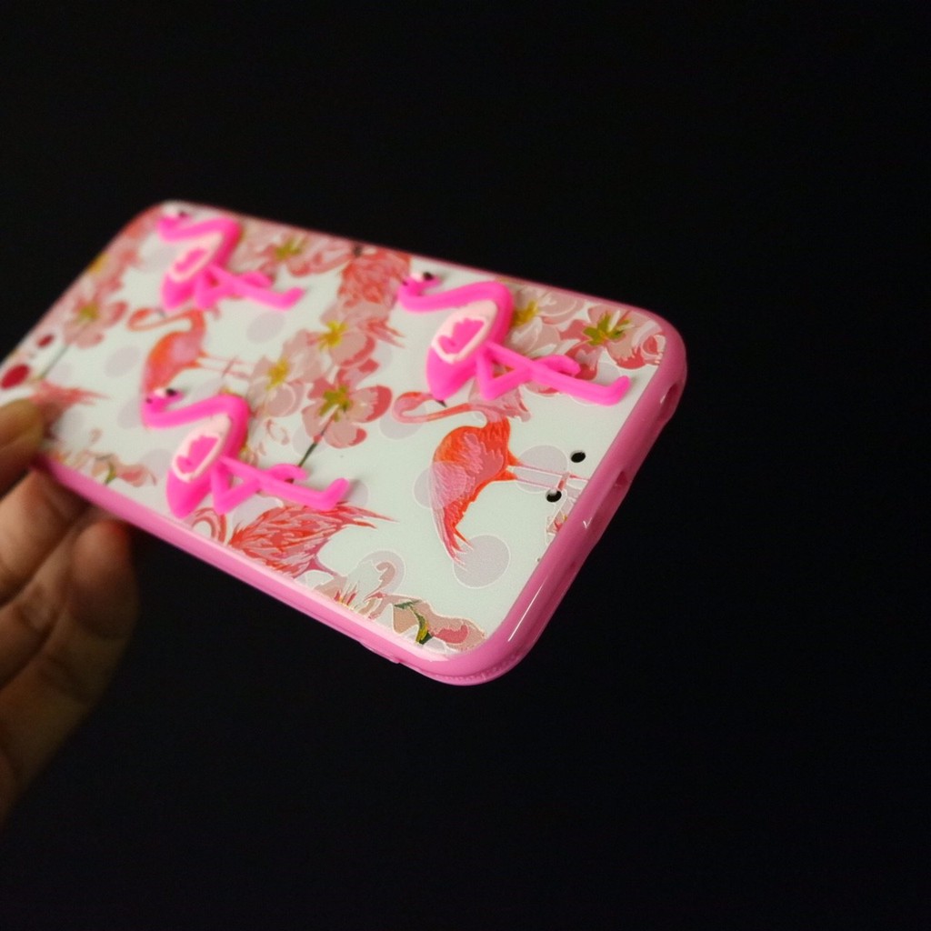 เคส flamingo 3D Iphoneหลายรุ่น คลิกด้านใน  #5/5s/5se #6/6s #6plus/6splus #I7/I8 #I7PLUS/I8PLUS