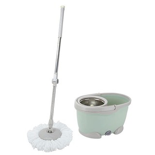 🔥*พร้อมส่ง*🔥 ถังปั่นตะกร้าสแตนเลส 9 ลิตร รุ่น M015B คละสี Stainless Steel Spin Mop w/ Bucket M015B 9 L. Assorted Colors