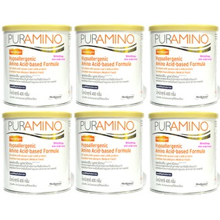 [Exp.5/2024] Pur Amino Nutramigen เพอร์อะมิโน นูตรามีเยน ขนาด 400 กรัม จำนวน 6 กระป๋อง