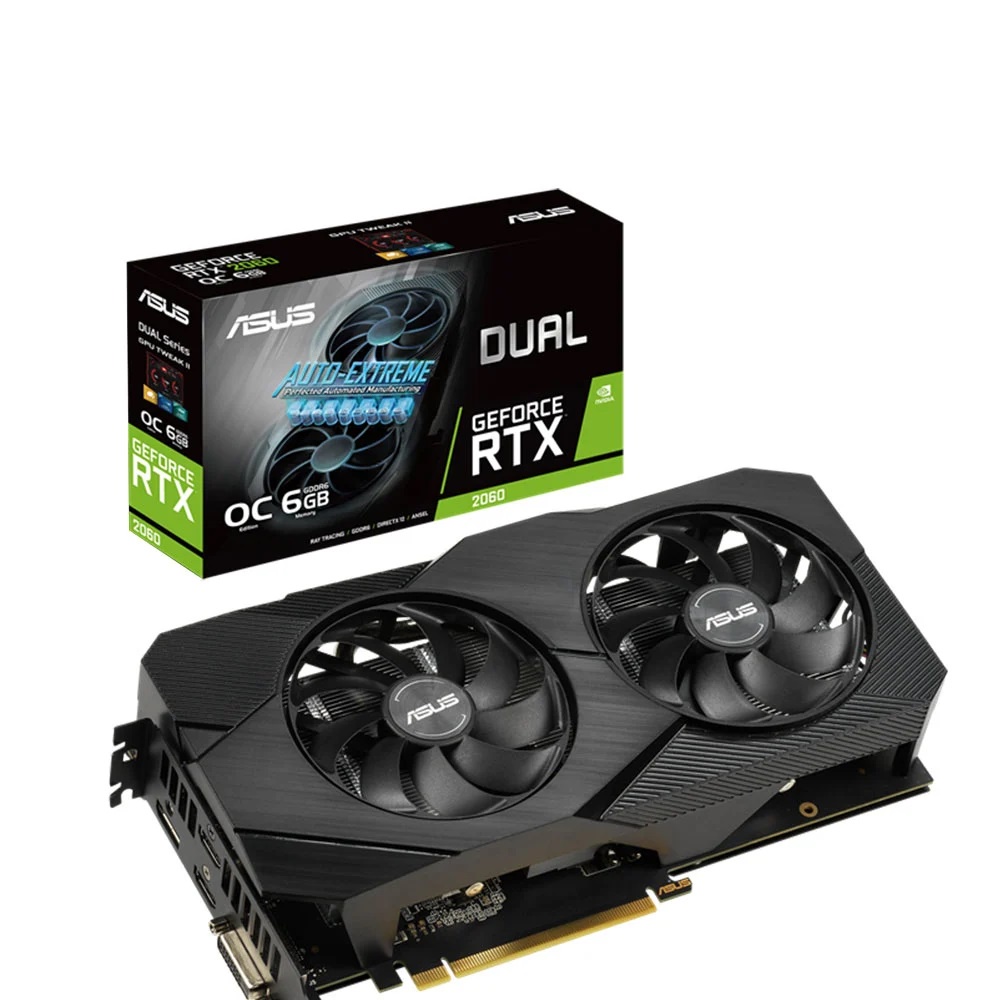VGA ASUS GEFORCE RTX 2060 DUAL EVO O6G - 6GB GDDR6