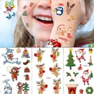 พร้อมส่ง! สติ๊กเกอร์แทททูคริสต์มาส Christmas Tattoo