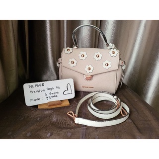 [ Used] Michael Kors Bags | Michael Kors Bristol Small Floral Appliqu Leather Satchel  | Color: Cream/White | Size: Os