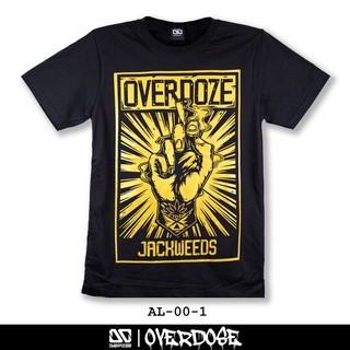 Overdose T-shirt เสื้อยืดคอกลม สีดำ รหัส AL-00-1(โอเวอโดส)