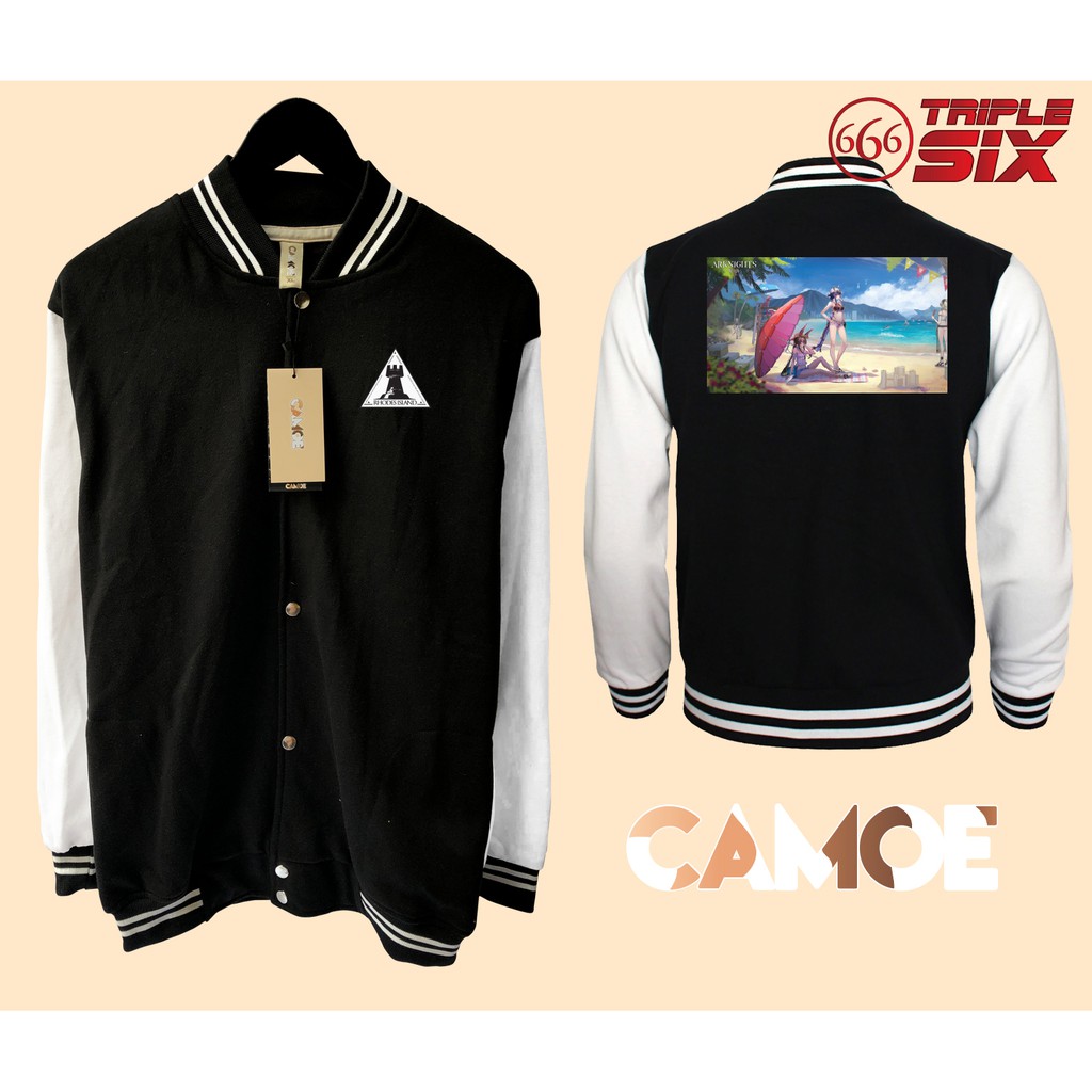 Arknights Summer Amiya Chen Ifrit Varsity Baseball Jacket