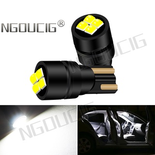 Ngoucig หลอดไฟ LED T10 คุณภาพสูง สีขาว สําหรับติดป้ายทะเบียนรถยนต์ W5W WY5W 194 168 501