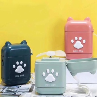 ɴᴀᴛʜɪᴛᴀ พัดลม MINI พัดลมพกพา เสียงเงียบ ลมแรงเย็นสบาย พัดลมมินิ พัดลมพกพา พัดลมชาร์จแบตได้ พัดลมขนาดเล็กน่ารัก