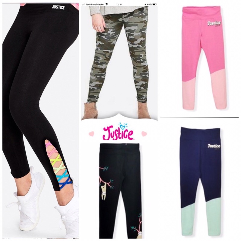 Justice girls เลกกิ้ง xs(5/6t) ถึง xxl (14/16t)