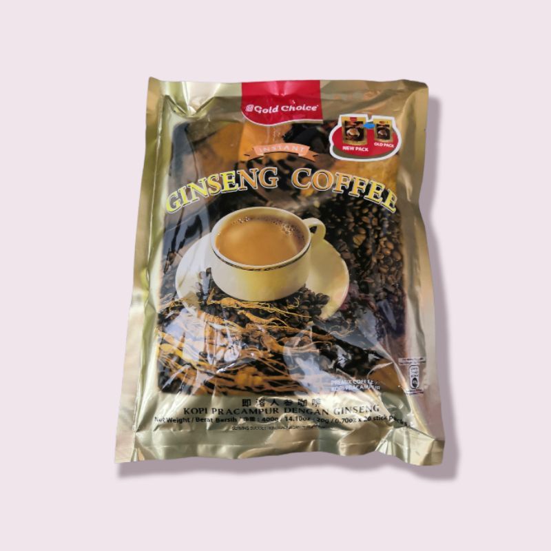 กาแฟนำเข้า กาแฟผสมโสม Ginseng Coffee Gold Choice กาแฟ 3in1