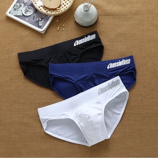 🔥พร้อมส่ง🔥 กางเกงในชาย AUSSIEBUM ทรง briefs ผ้าไนลอน ผ้าลื่นใส่สบาย