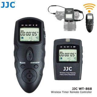 JJC Sony 100 เมตรวิทยุรีโมทคอนโทรลไร้สายนาฬิกาจับเวลาเปลี่ยน RM-SPR1 กล้องชัตเตอร์สำหรับ Sony ZV-1 A7R5 A7M4 A7R4 A7M3 A7R3 A7S3 A7M2 A7R2 A7S2 A7R V A7 IV RX100M7 A6000 A6100 A6300 A6400 A6500 A6600 A5000 A5100 A 1 A9 II RX100 VII VI V RX10 IV