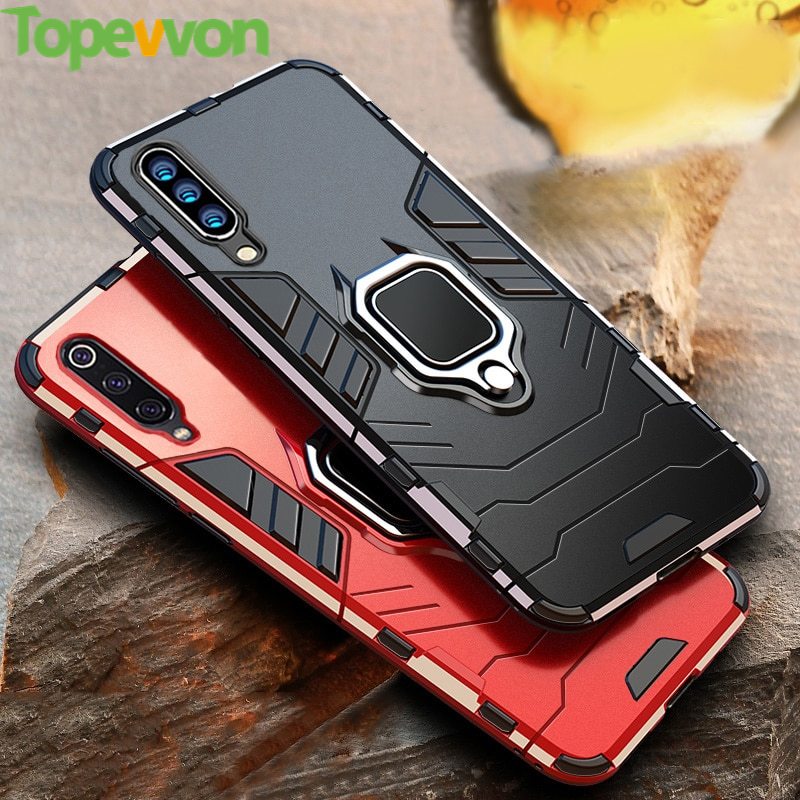 Topewon Shockproof Armor Case For Samsung Galaxy A10 A20 A30 A40 A50 A60 A70 A10S A20S A30S A50S A70S A02S A51 A71 A11 Case Stand Holder Car Ring Phone Cover