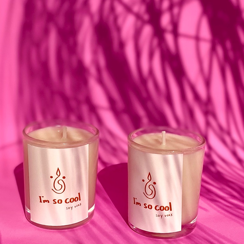 เทียน เทียนหอม  เทียนหอมจากไขถั่วเหลือง100% ขนาด60ML (Soy Wax Candle)