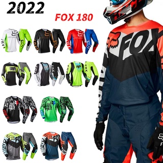 Fox 2022 ใหม่ 180 ชุดเสื้อและกางเกงขายาวสําหรับขี่จักรยานวิบาก