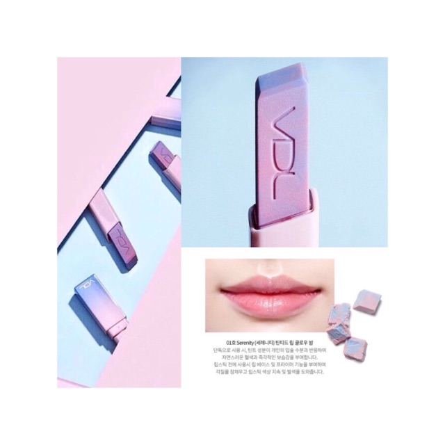 [ลดเหลือ690บาทเมื่อใช้โค้ด]VDL+PANTONE EXPERT COLOR LIP CUBE TRANQUILITY