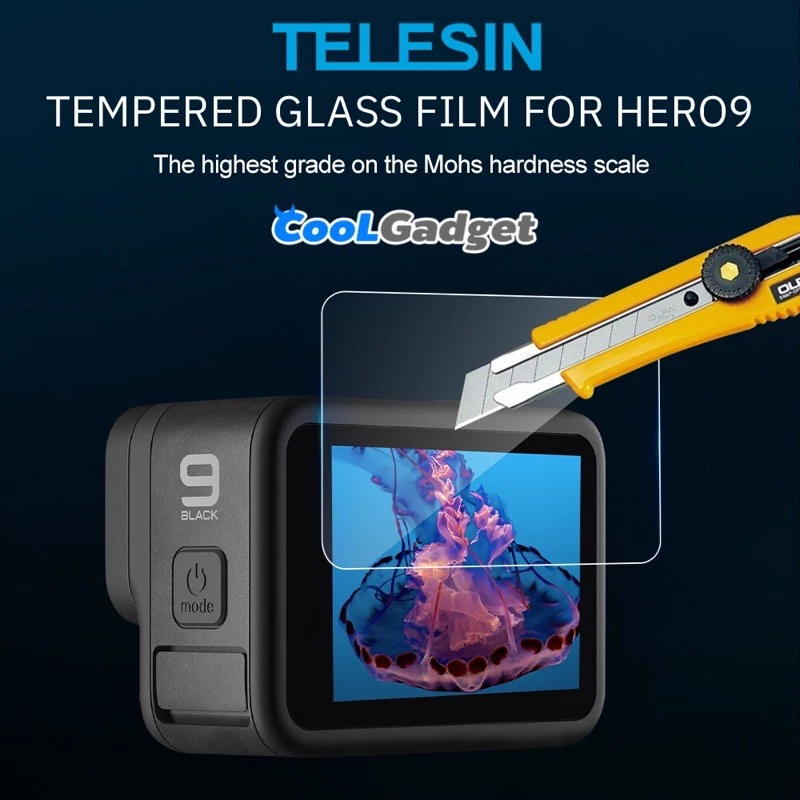[ส่งใน🇹🇭]Telesin Tempered Glass Film ฟิมล์กระจกนิรภัย กันรอย คุณภาพ อย่างดี สำหรับ GoPro Hero12/11/10/9 และ GoPro Max thumbnail 3