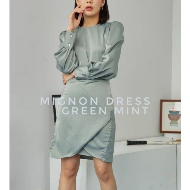 Mignon dress (สี green mint)size M
