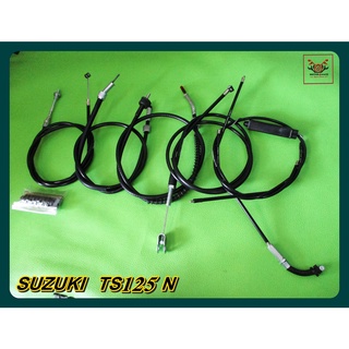 SUZUKI​ TS125 N CABLE SET // TACHOMETER 96 cm. &amp; CLUTCH 110 cm. &amp; BRAKE 127 cm. &amp; THROTLE 125 cm. &amp; SPEEDOMETER 84 cm.