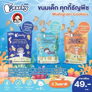 Peachy Baby Food พีชชี่ คุกกี้ธัญพืช ขนมสำหรับเด็ก สำหรับเด็กอายุ 1 ขวบ+