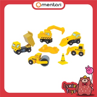 Mentari ของเล่นไม้ ชุดรถก่อสร้าง Mentari Construction Set