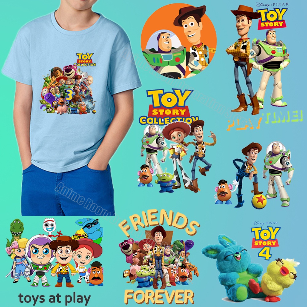 Disney Toy Story Buzz Lightyear Woody Hot แผ่นรีดติดเสื้อผ้า ซักล้างได้ ของขวัญตกแต่ง เสื้อยืด ผู้ใหญ่ เด็ก DIY