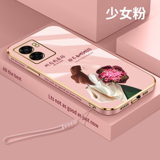 เคสโทรศัพท์มือถือนิ่ม รอบด้าน ลายตัวการ์ตูนผู้หญิง ดอกไม้ สําหรับ realme C21Y realme C25Y realme C35 realme C31 realme C21 realme C2 OPPO A1K