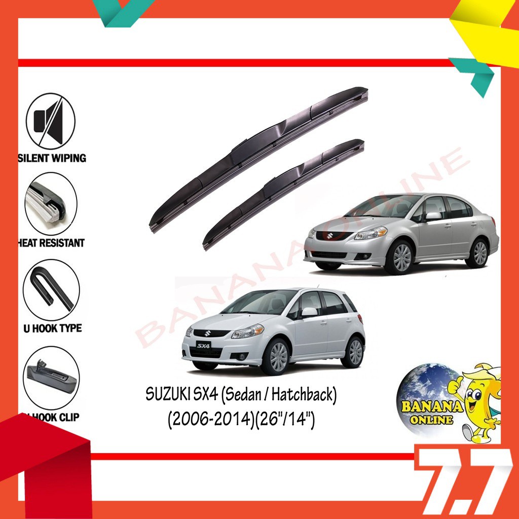 GOGOGCAR F920 ที่ปัดน้ําฝนซิลิโคนHigh Quality- Suzuki SX4 (Sedan / Hatchback)(2006-2014) 26/14