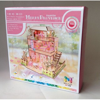 💥 SALE 💥 wooden doll house 3D puzzle บ้านใหญ่สามชั้น