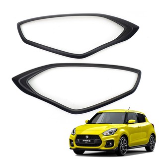 ครอบไฟหน้า กรอบไฟหน้า ดำด้าน สำหรับ ซูซูกิ Suzuki สวิฟ Swift Hatchback ปี 2018 2019