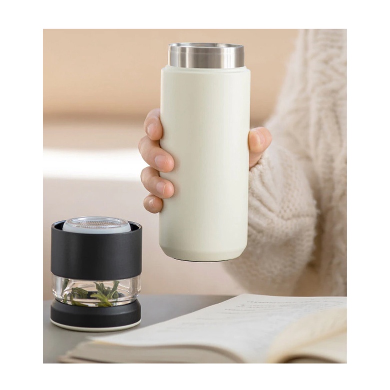 กระติกน้ำ ร้อน สแตนเลส แยกกากชา ขวดน้ำชา Xiaomi fun home 520 มล. สแตนเลสแบบสองชั้น 3 IN 1 Vacuum Flasks Thermoses Tea