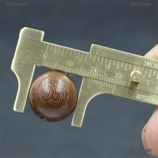 Plusflower Mini-Solid-Brass-Sliding-Gauge-Vernier-Caliper-80mm-3-15Inch-Jewelry-Measuring