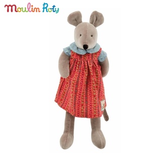 Moulin Roty ตุ๊กตาออร์แกนิค ตุ๊กตาผ้าเน่า ตุ๊กตาหนู ตุ๊กตาเด็กอ่อน ขนาด 50cm Nini La Grande Famille MR-632113