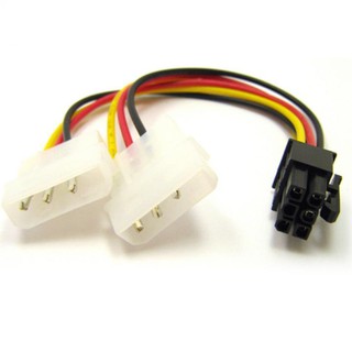 สายPOWER CARDจอ6Pin to 2 power cable