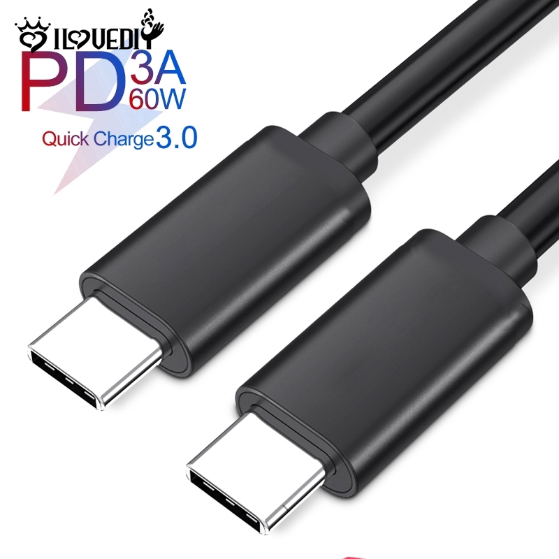 ( Ds ) Usb C To Usb C สายชาร์จเร็ว / 3a 20 V 60 W Type C Pd Ios