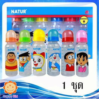 Doraemon ขวดนม ทรงกลม 8 Oz แพ็ค 6 ขวด จำนวน 1 ชุด