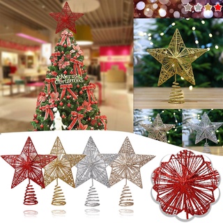 Christmas Tree Top Star Wrought Iron Five-pointed Star Personalized Ornament Xmas Tree Decoration