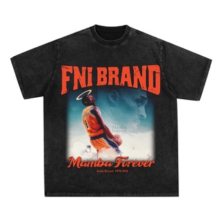 Fni เสื้อคอกลม แขนสั้น ผ้าฝ้าย พิมพ์ลาย ทรงหลวม เข้ากับทุกการแต่งกายเสื้อยืด