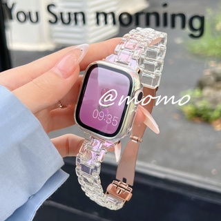 2-in-1 เคสนาฬิกาข้อมือ พลาสติกเจลลี่ หลากสี สําหรับ Apple Watch Series 7 6 5 4 3 2 1 41 มม. 45 มม. 44 มม. 40 มม.