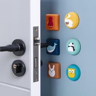 Cartoon Soft Silicone Door Handle Stoppers Anti-collision Self-adhesive Pad/Table Corner Soft Rubber Safety Child Cushion/Protection Furniture Bumpers Buffer