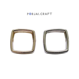 ลูกปัดสี่เหลี่ยม Square Frame beads 14mm