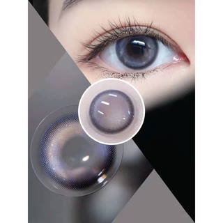 มาใหม่! 【คอนแทคเลนส์สายตาสั้น เกรด 0.00 -8.00 2 ชิ้น สีเทาพิ…