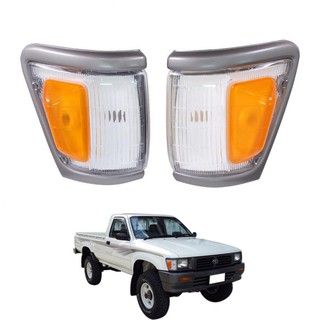 เสื้อไฟหรี่มุม รุ่น โตโยต้า ไฮลักษ์ TOYOTA HILUX Ln106 Ln107 Ln130 1 คู่ ขอบเทา