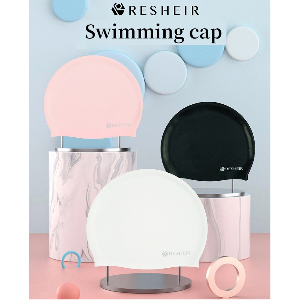 หมวกว่ายน้ำ# แบบซิลิโคน กันน้ำ # หมวกว่ายน้ำผู้ใหญ่ชายและหญิง CAP#swimming cap