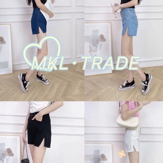 SHOP_MKL🌿กางเกงยีนส์ขาสั้น ทรงแหวกด้านข้างเซ็กซี่ #2042