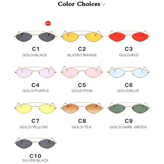 แว่นตากันแดดสำหรับผู้หญิง/ชายINS Fashion Retro Metal Frame Candy Color Sunglasses Women/Men