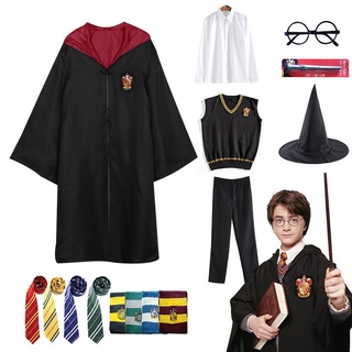 เสื้อคลุมคอสเพลย์ Harry Wizard Magic Robe Potter สําหรับเด็ก