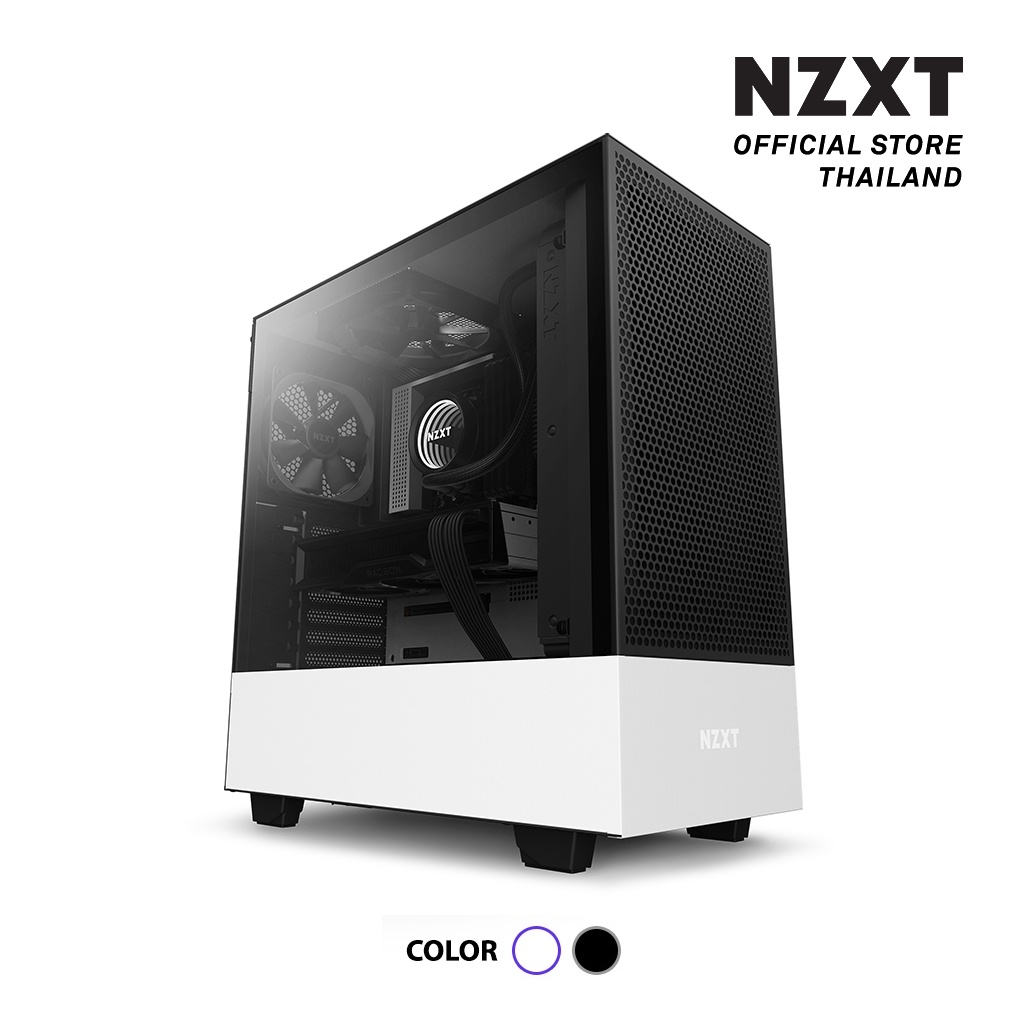 NZXT H510 FLOW WHITE / BLACK - COMPACT MID-TOWER CASE